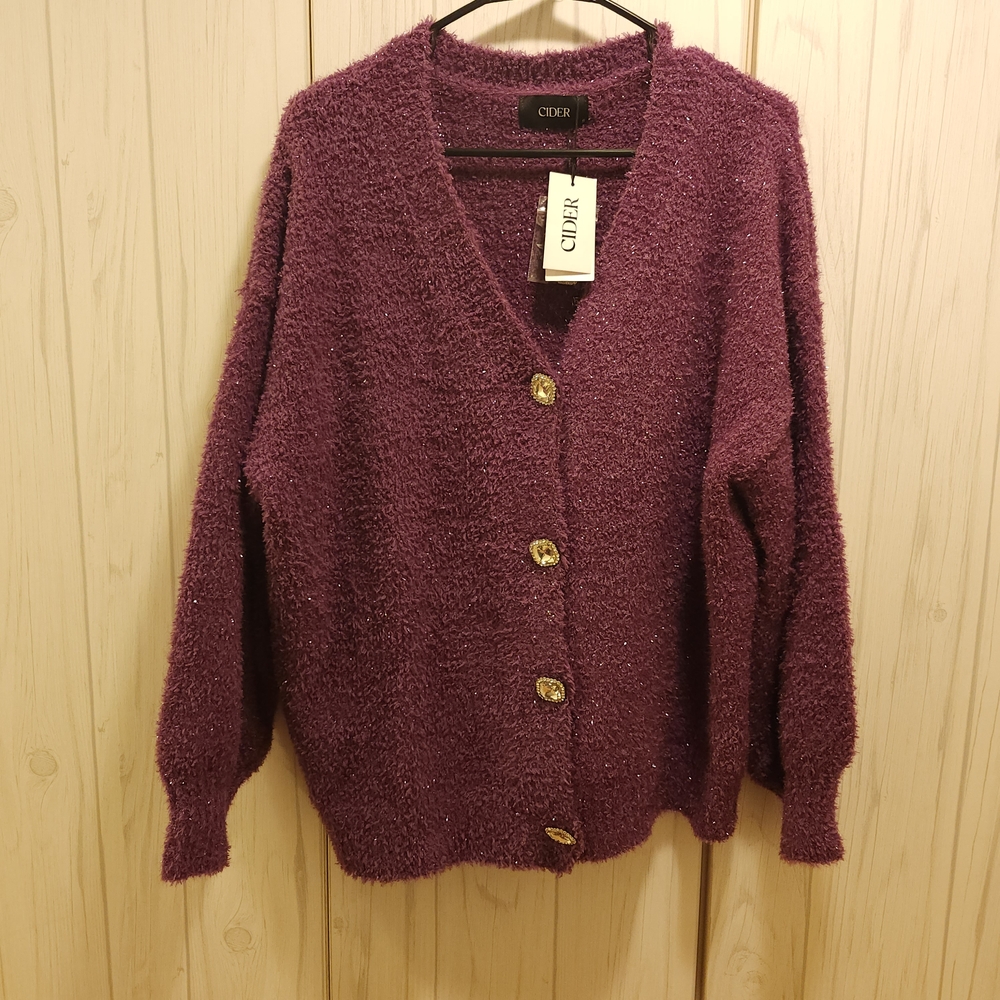 Cider Women's Rich Purple Cardigan